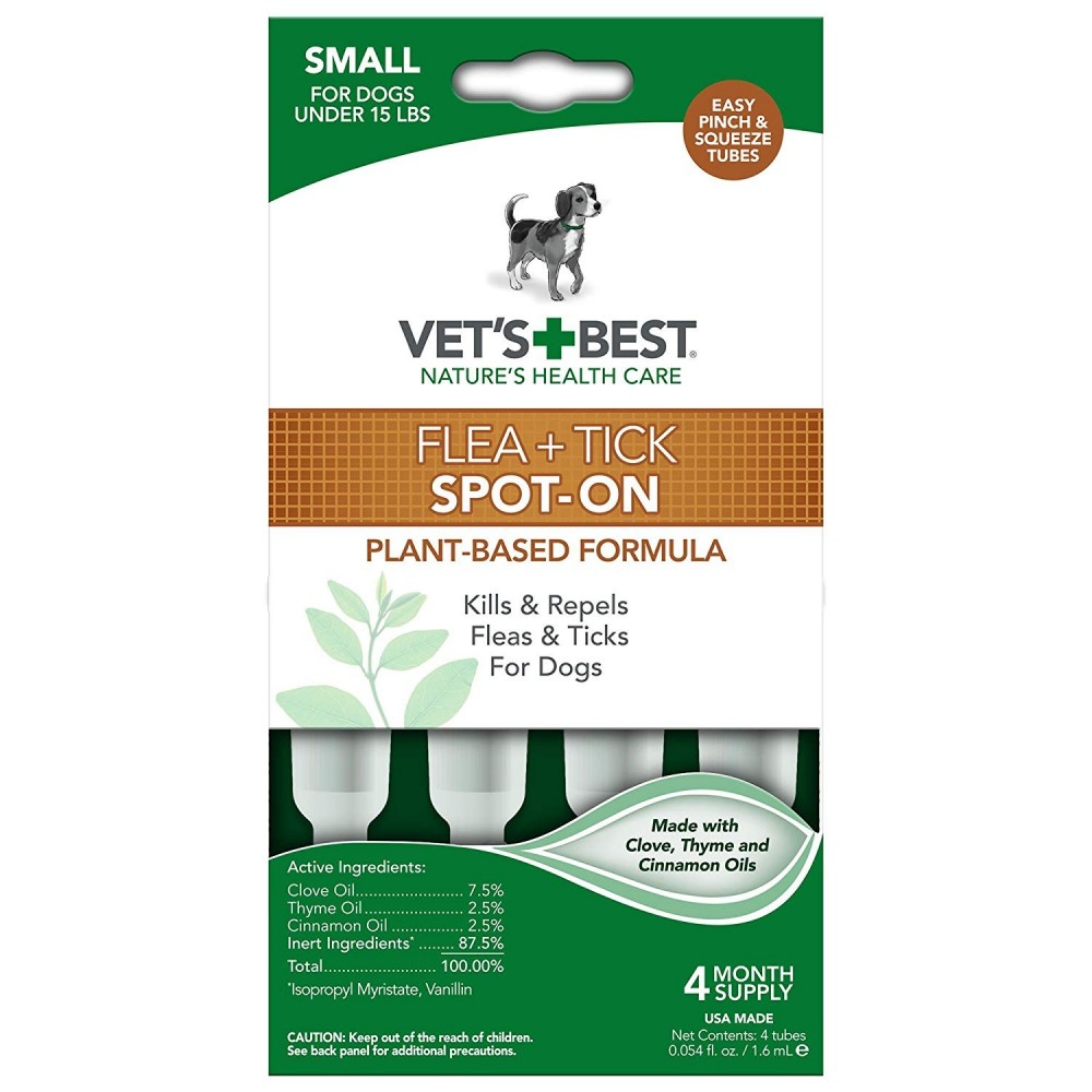 Vet Best Flea and Tick Spot-on Drops Dogs under 15lbs