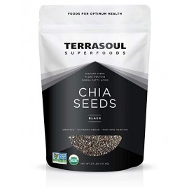Terrasoul Superfoods Organic Black Chia Seeds 8oz.