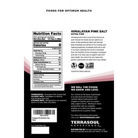 Terrasoul Superfoods Himalayan Pink Salt (Extra-Fine) 16oz.